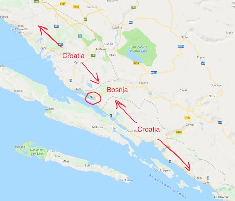 منطقة Neum البوسنية 