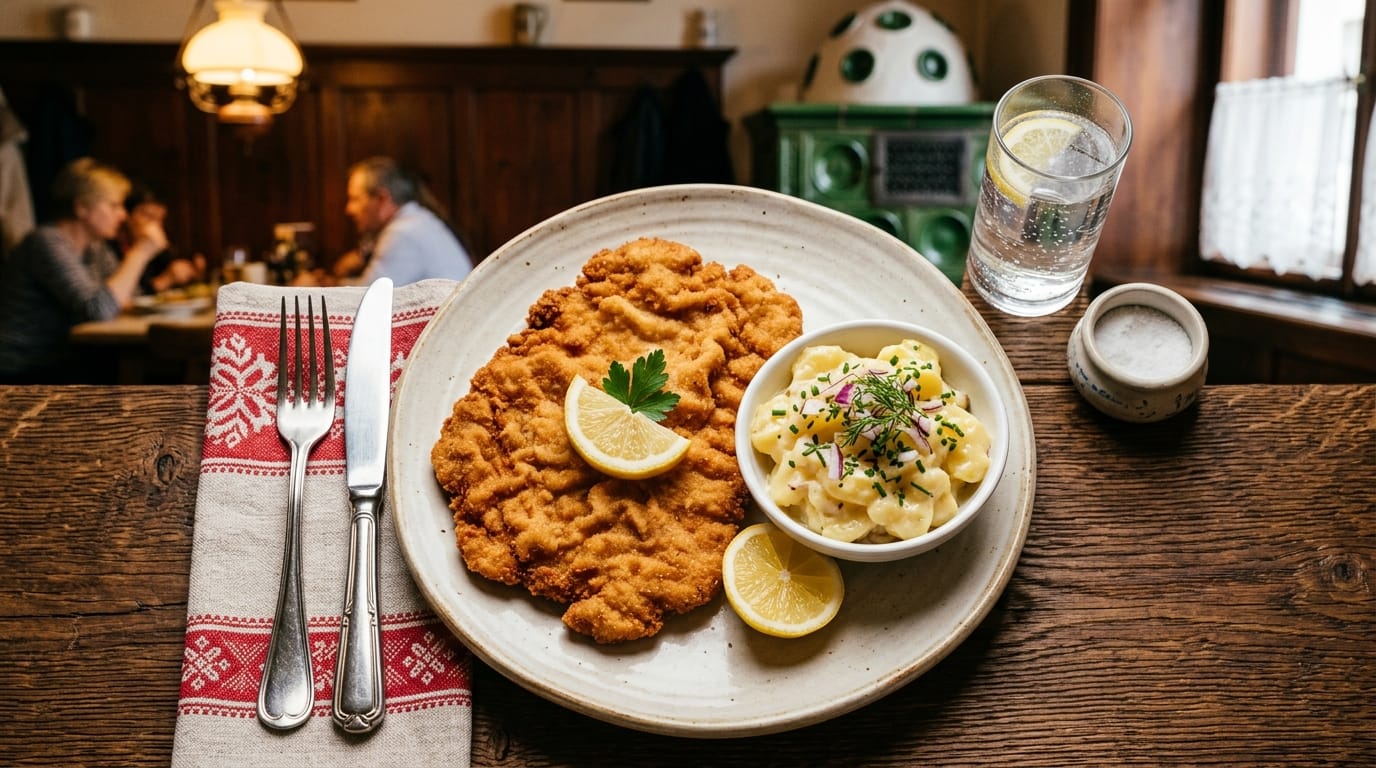 تكلفة السفر إلى النمسا 2026 أكل نمساوي شنيتزل