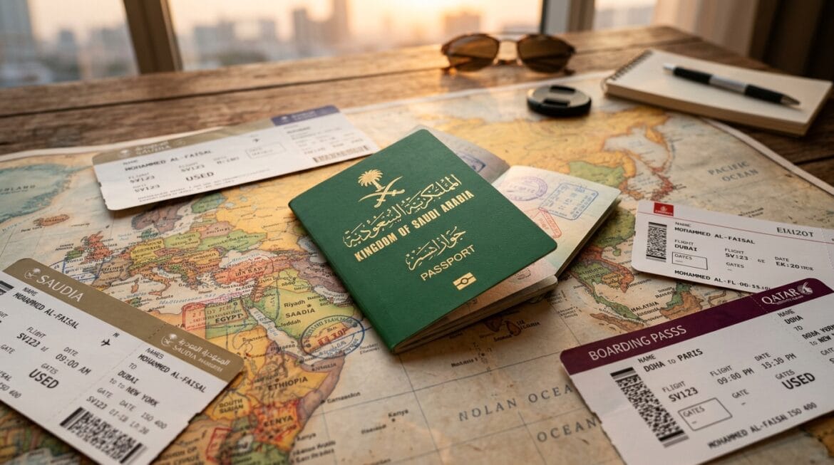 دول بدون فيزا للسعوديين 2026 - جواز السفر السعودي على خريطة العالم