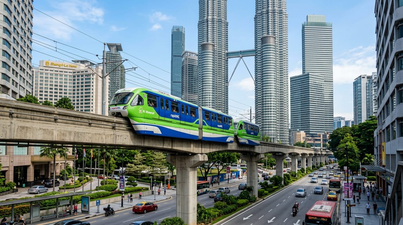 المواصلات في كوالالمبور ماليزيا مترو وقطار