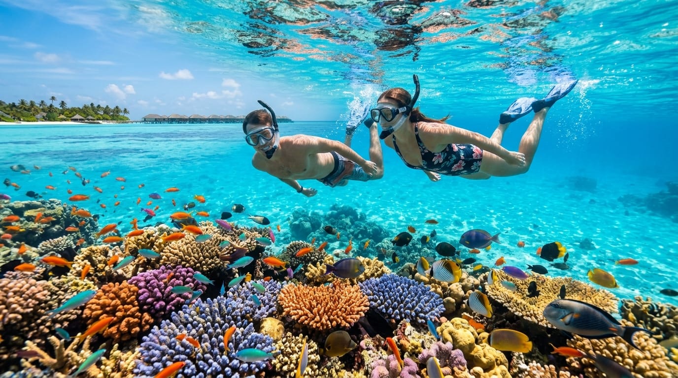 تكلفة السفر إلى المالديف 2026 - غوص وسنوركلينج في المالديف