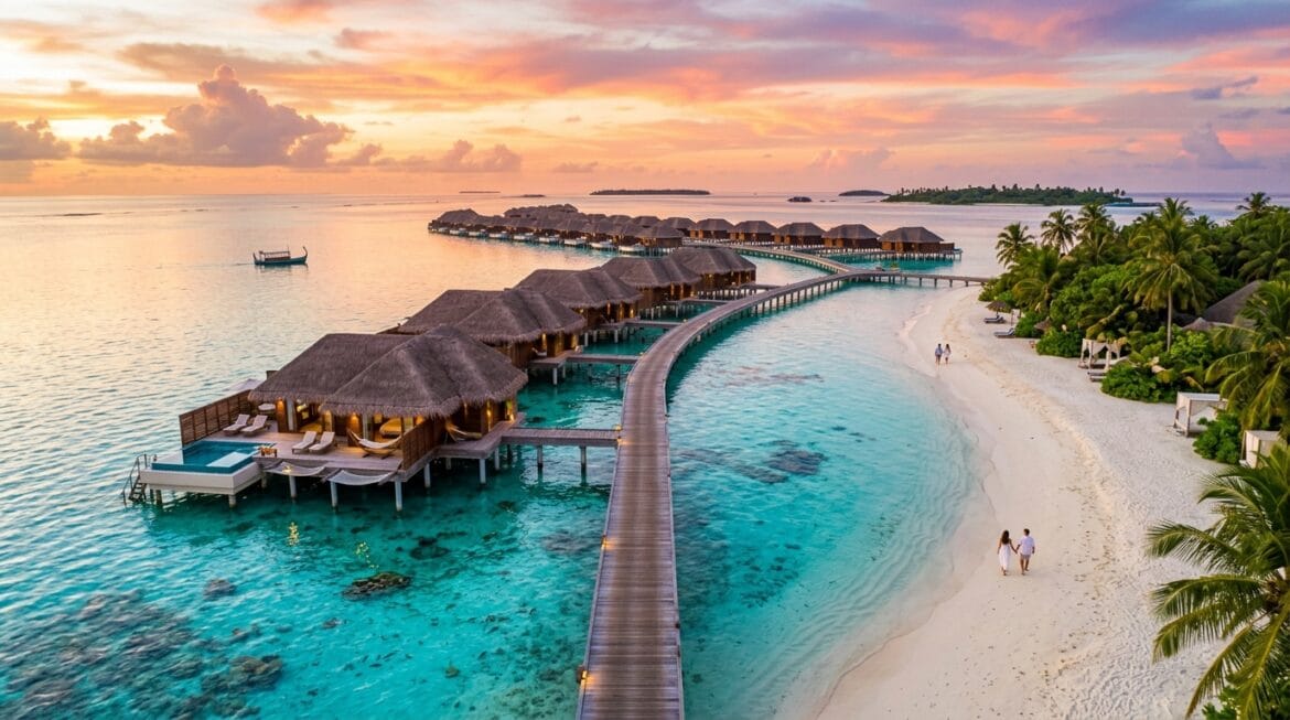 تكلفة السفر إلى المالديف 2026 - فلل فوق الماء في المالديف