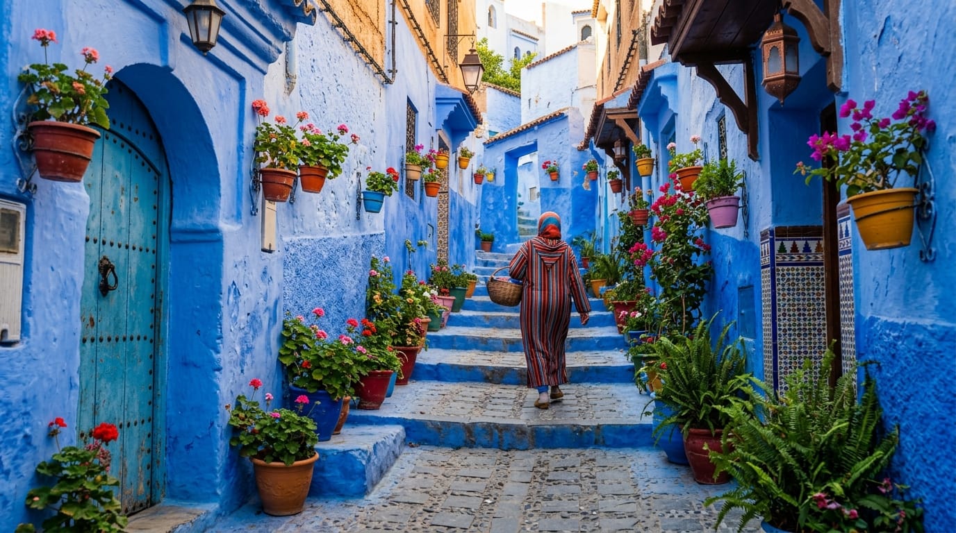 تكلفة السفر إلى المغرب 2026 - مدينة شفشاون الزرقاء