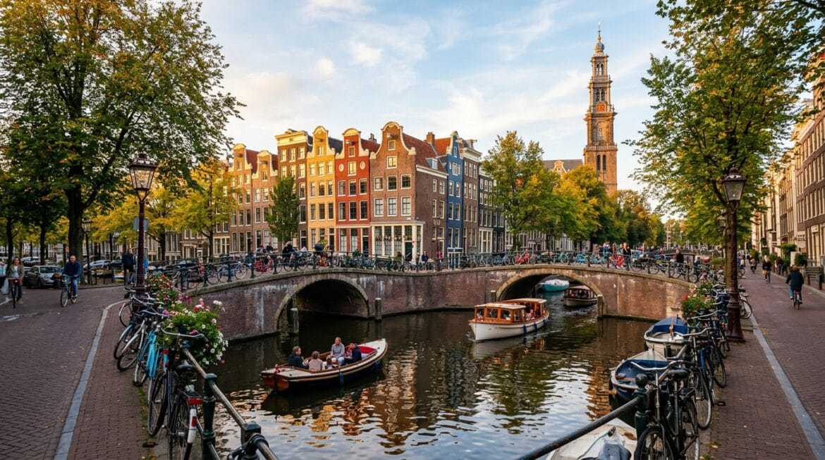 amsterdam canals houses boats netherlands