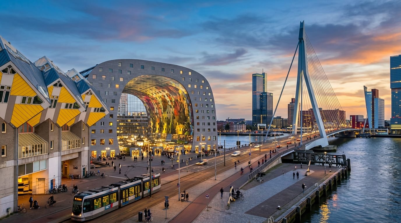 تكلفة السفر إلى هولندا 2026 روتردام معمار حديث