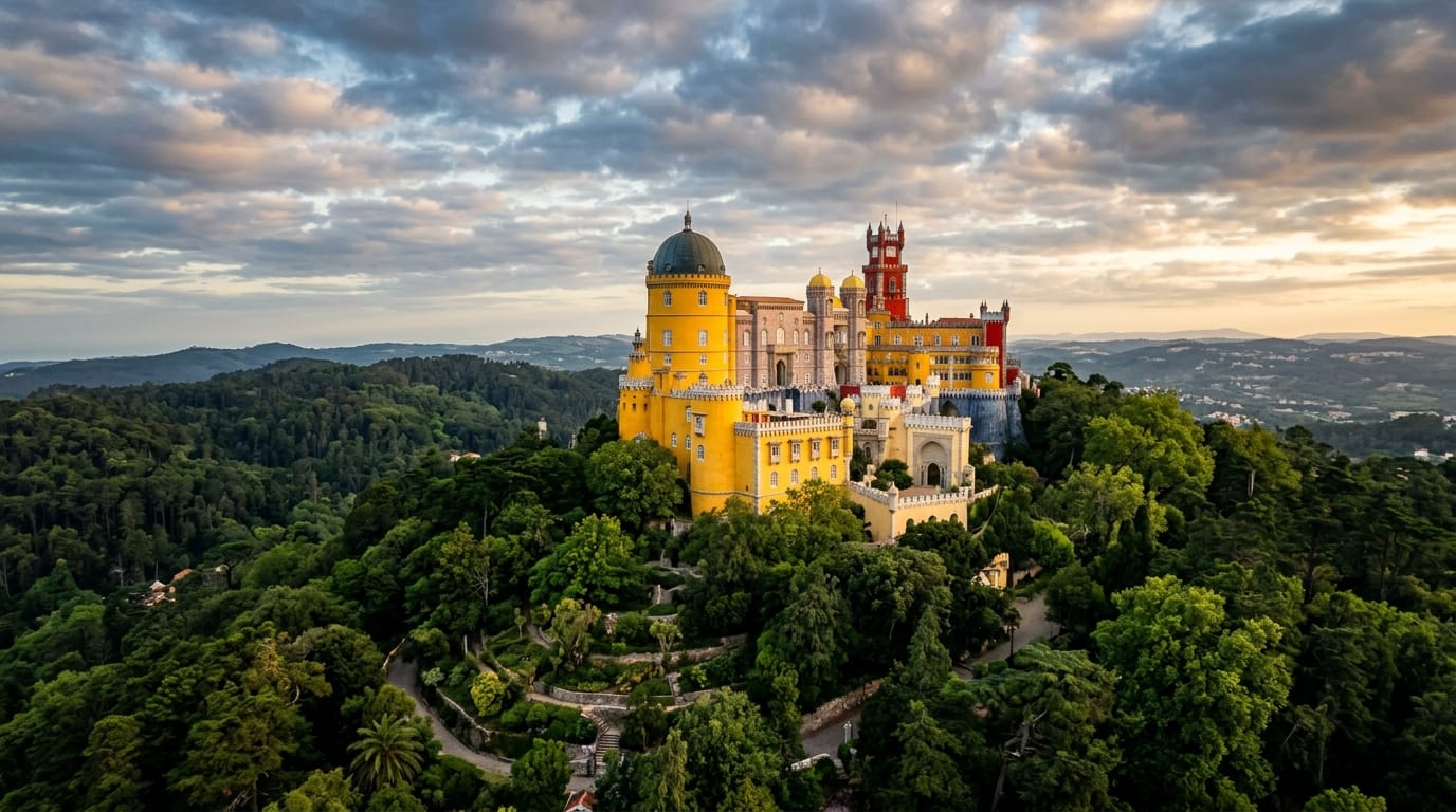 تكلفة السفر إلى البرتغال 2026 - قصر بينا الملون في سينترا