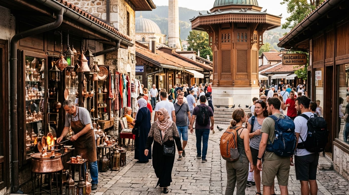 ألبانيا ولا البوسنة سراييفو البلدة القديمة