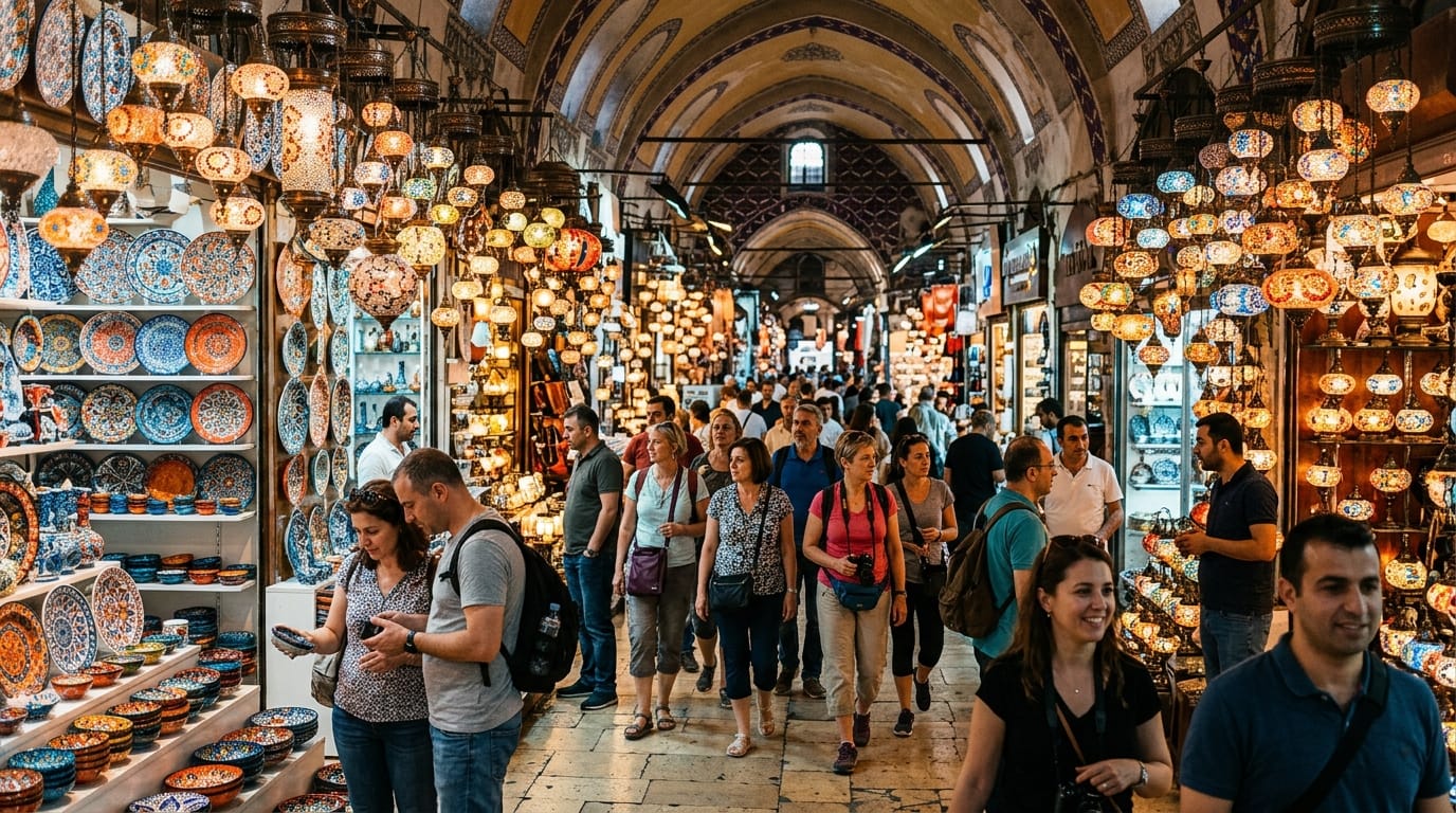 تكلفة السفر إلى تركيا اسطنبول البازار الكبير