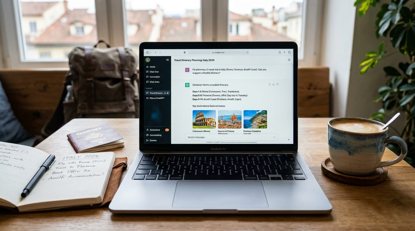 تطبيقات تخطيط السفر بالذكاء الاصطناعي ChatGPT