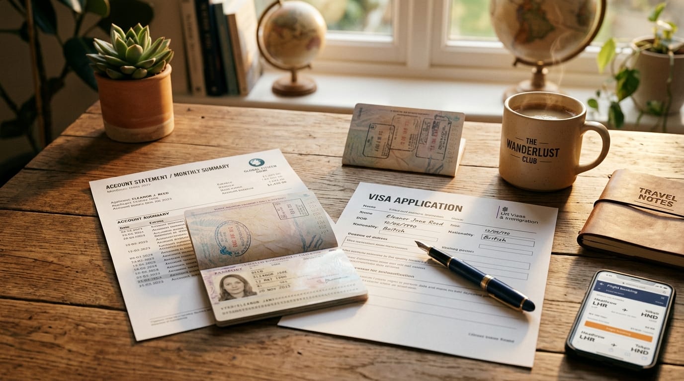 كشف الحساب البنكي لفيزا فرنسا للمصريين