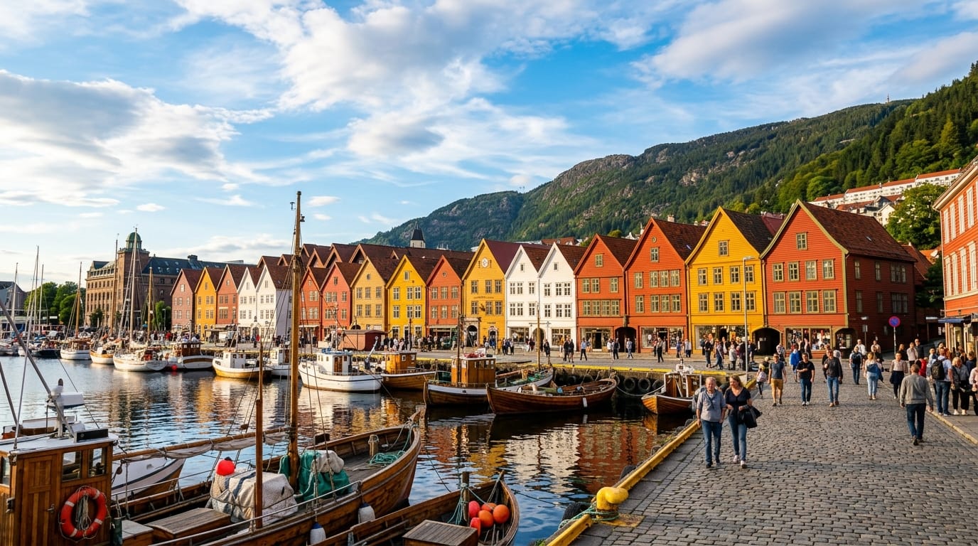 Bryggen بيرغن النرويج - تراث عالمي يونسكو