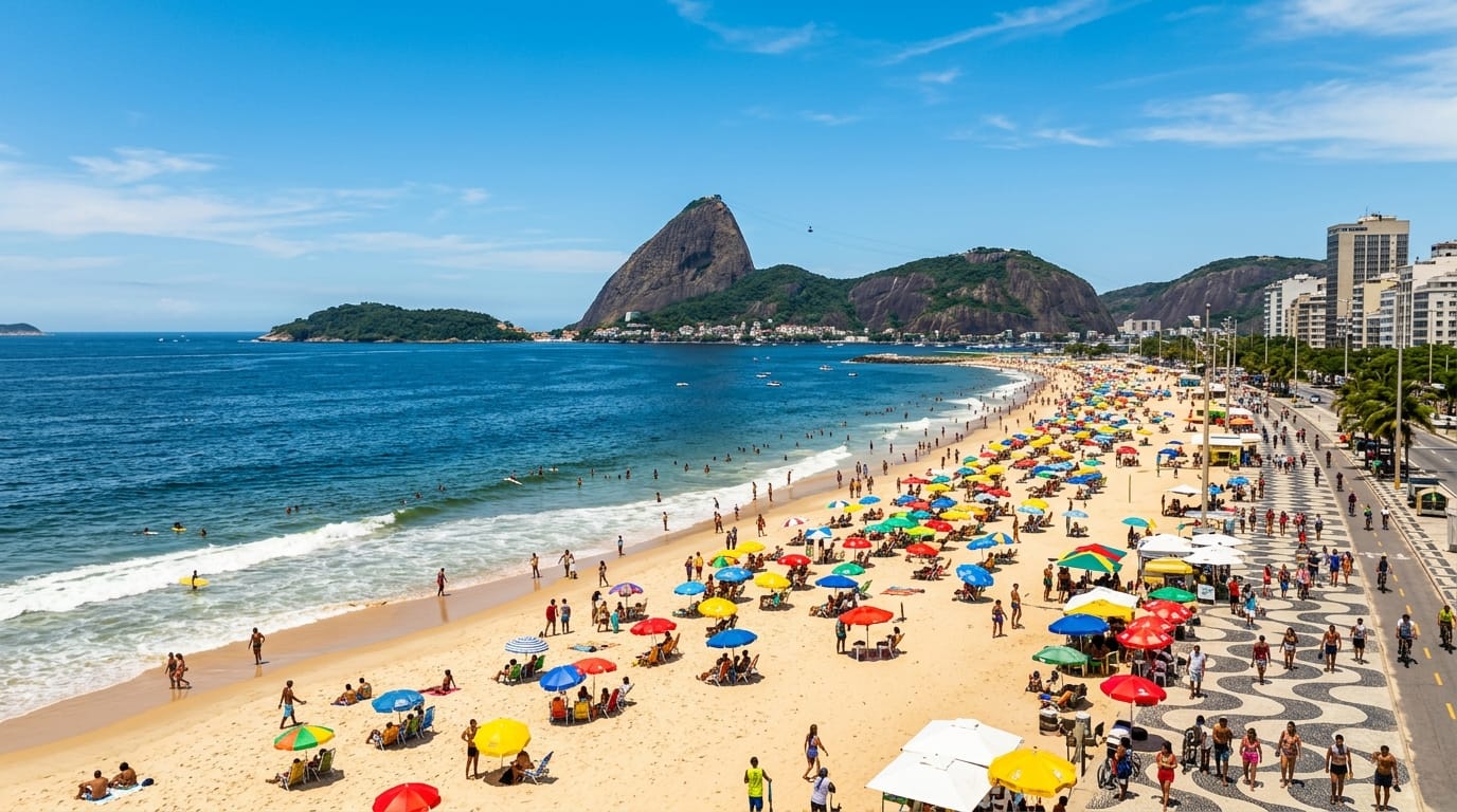 تكلفة السفر إلى البرازيل 2026 شاطئ كوباكابانا