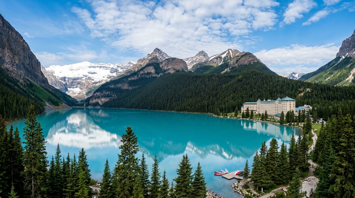 معالم سياحية في كندا - جبال روكي وبحيرة لويز