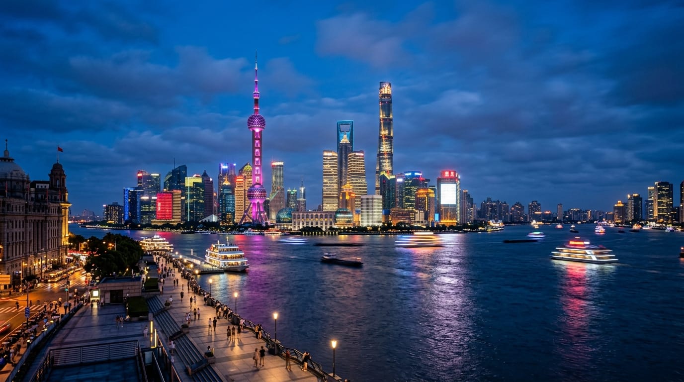 مدينة شنغهاي الحديثة في الصين