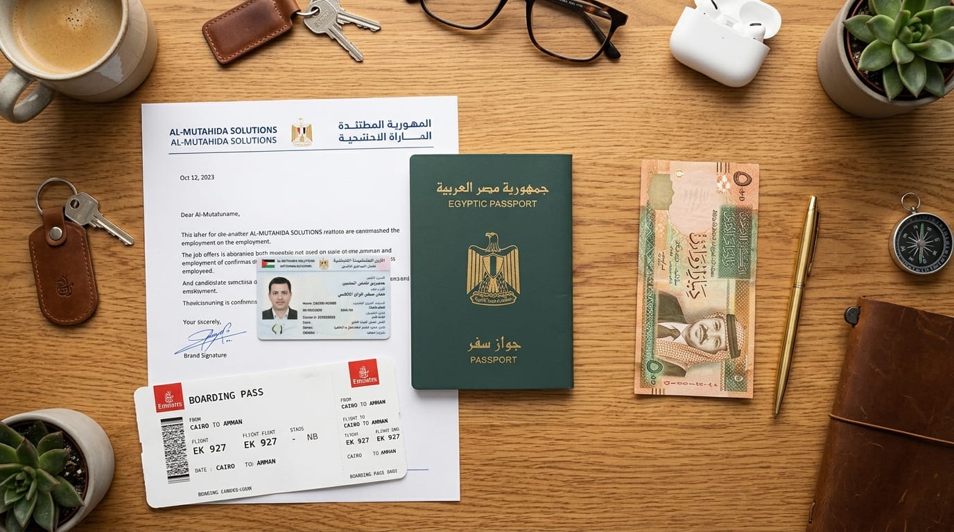 جواز السفر المصري والأوراق المطلوبة للتصريح الأمني للأردن