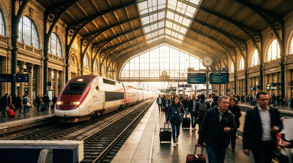السفر بالقطار في أوروبا 2026 - Eurail Pass ومحطة قطار أوروبية