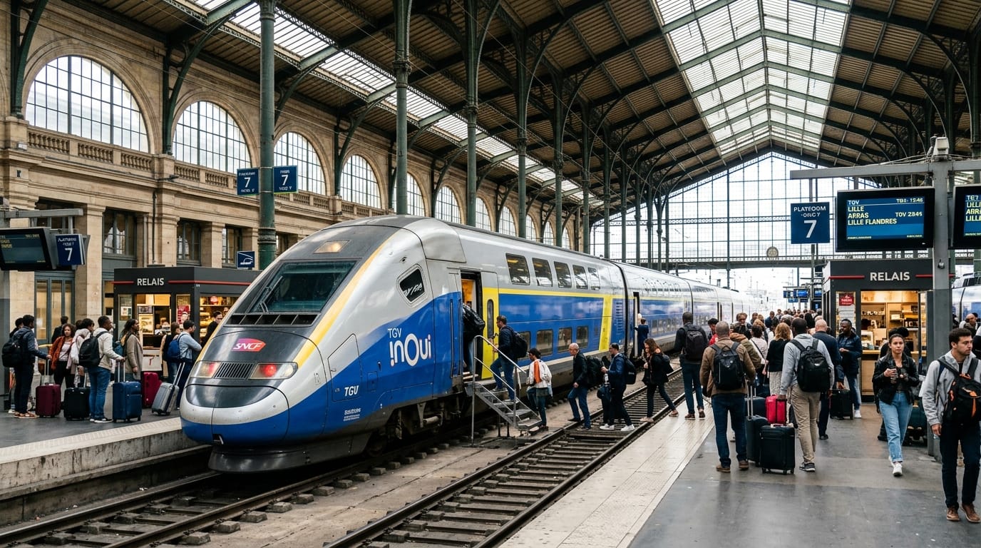السفر بالقطار في أوروبا 2026 - قطار TGV الفرنسي السريع