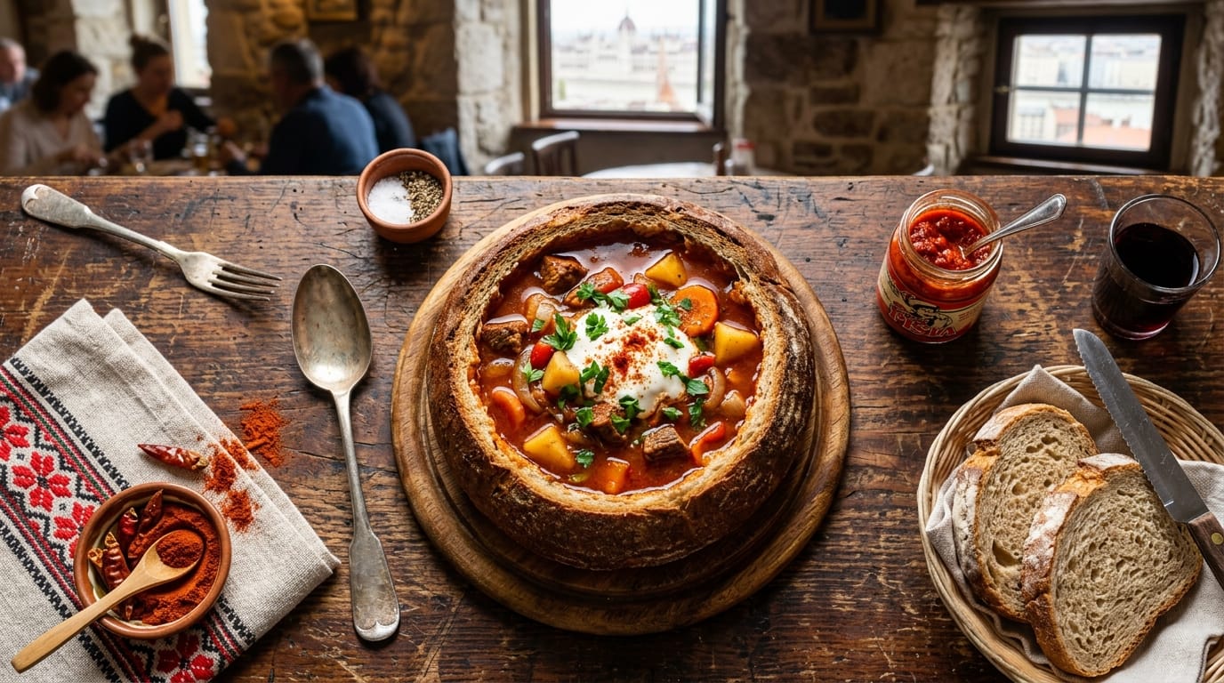 تكلفة السفر إلى المجر بودابست 2026 أكل مجري غولاش