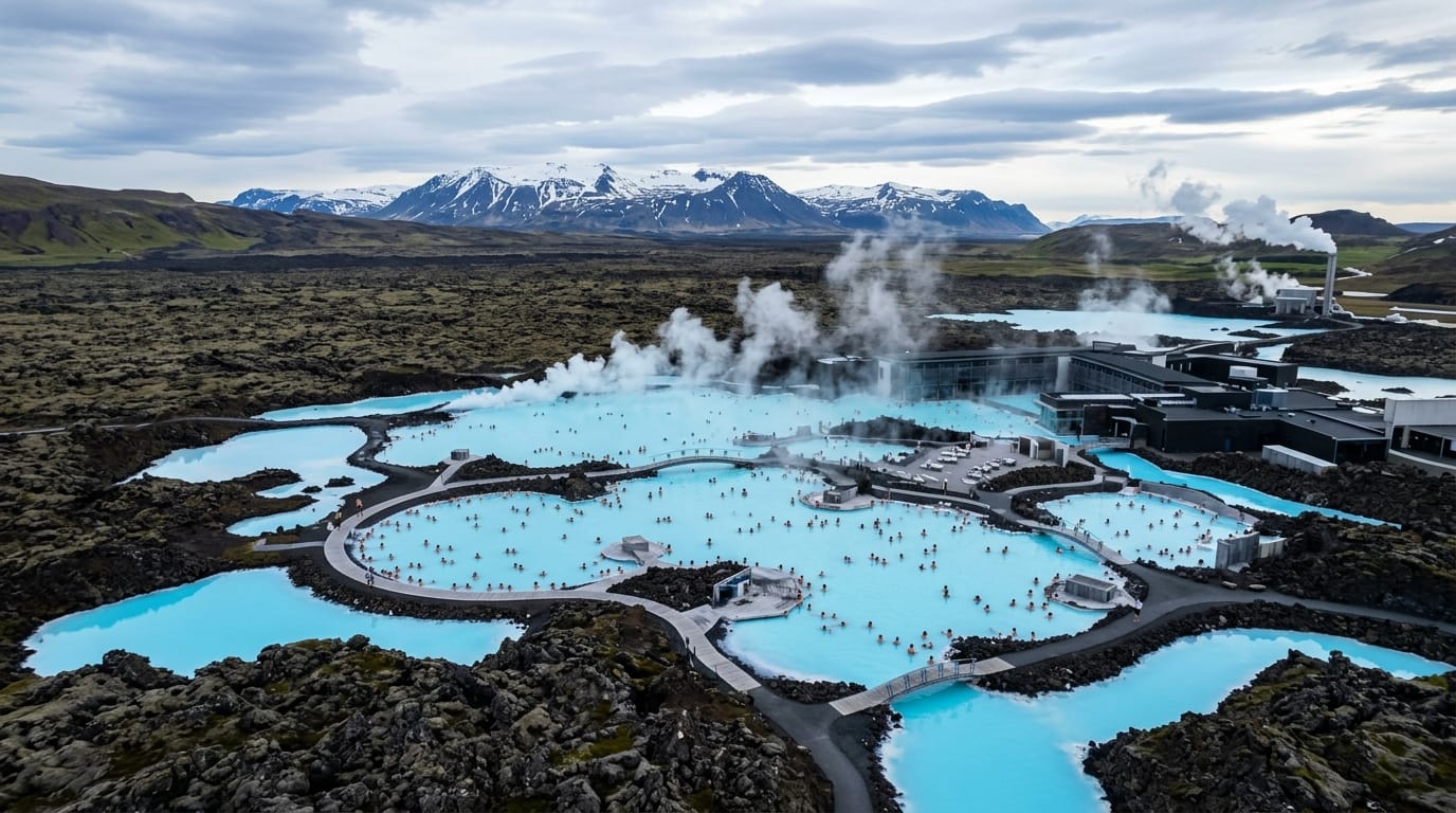 البحيرة الزرقاء في أيسلندا بلو لاجون من أهم المعالم السياحية