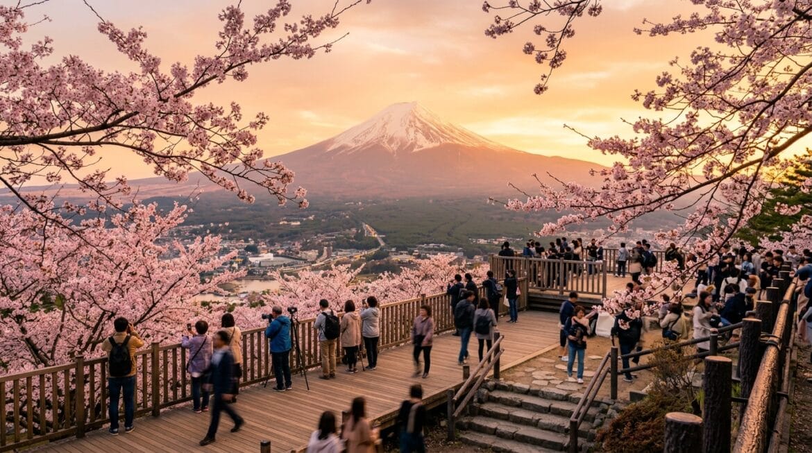 فيزا اليابان للمصريين 2026 - جبل فوجي وأزهار الكرز