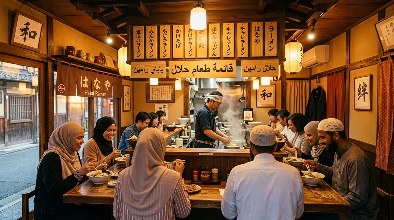 فيزا اليابان للمصريين 2026 - الأكل الحلال في اليابان