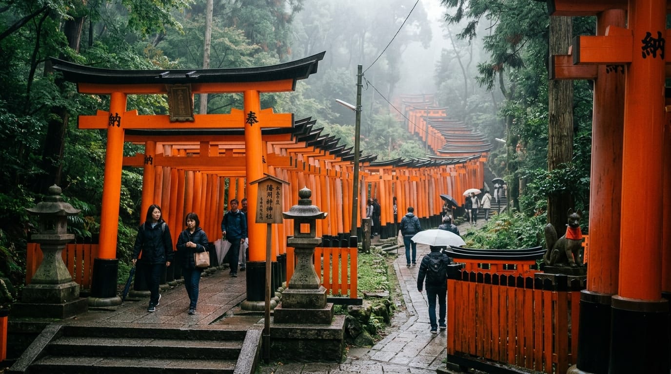 فيزا اليابان للمصريين 2026 - معبد كيوتو فوشيمي إيناري