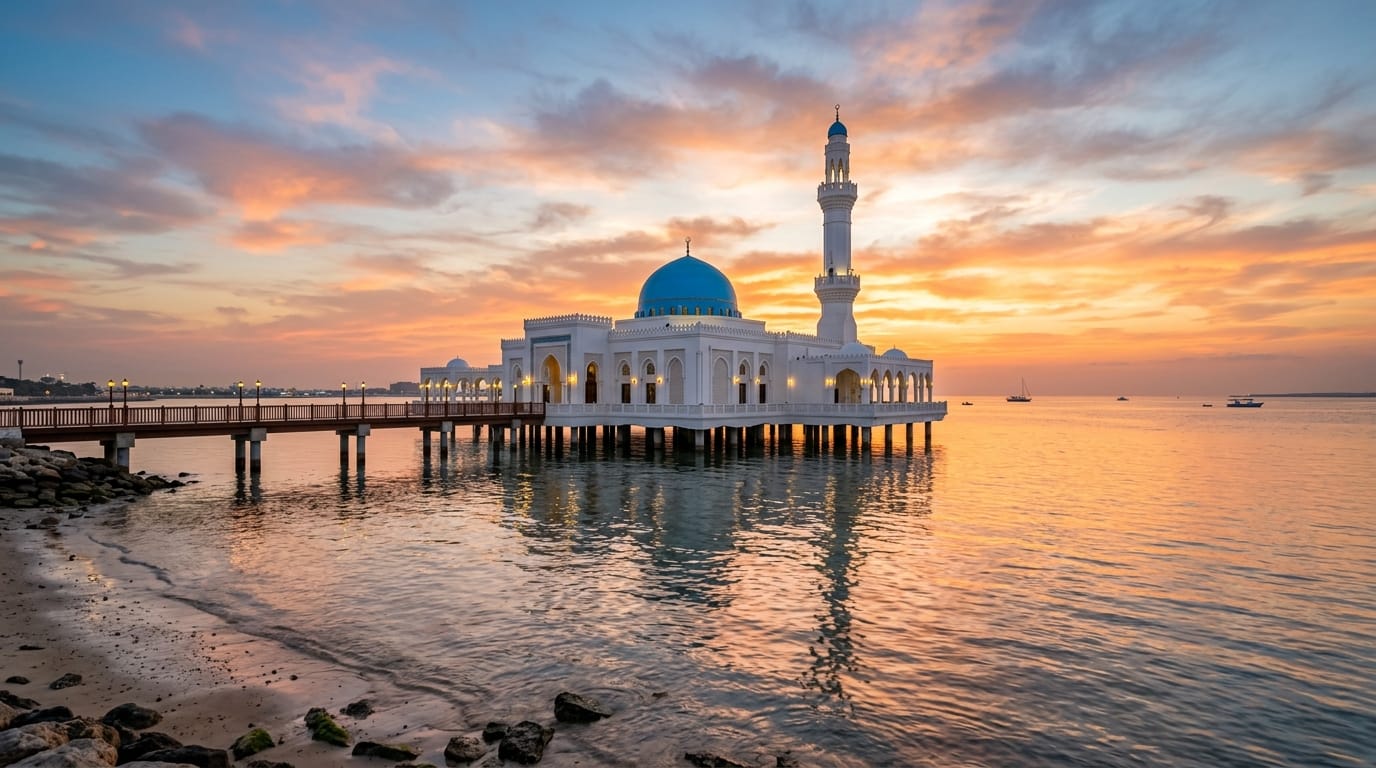 المسجد العائم جدة - مسجد فاطمة الزهراء على البحر الأحمر
