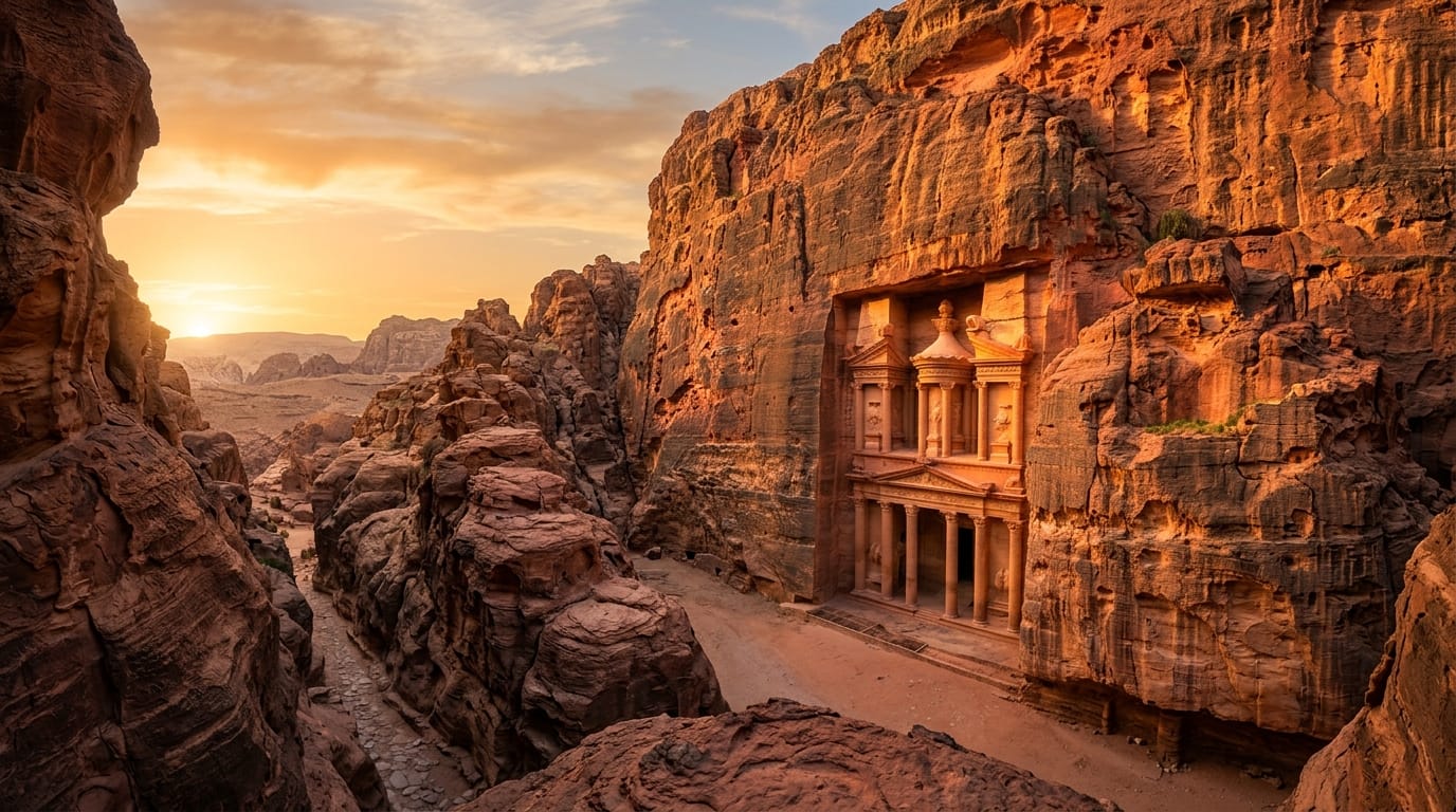 تصريح أمني الأردن للمصريين 2026 - مدينة البتراء الأردنية