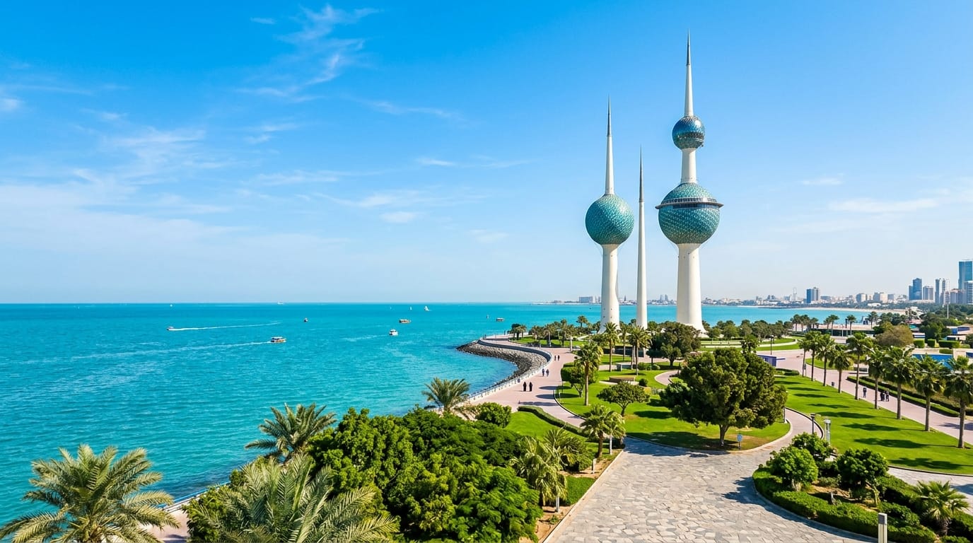 فيزا الكويت - أبراج الكويت الأيقونية على ضفاف الخليج