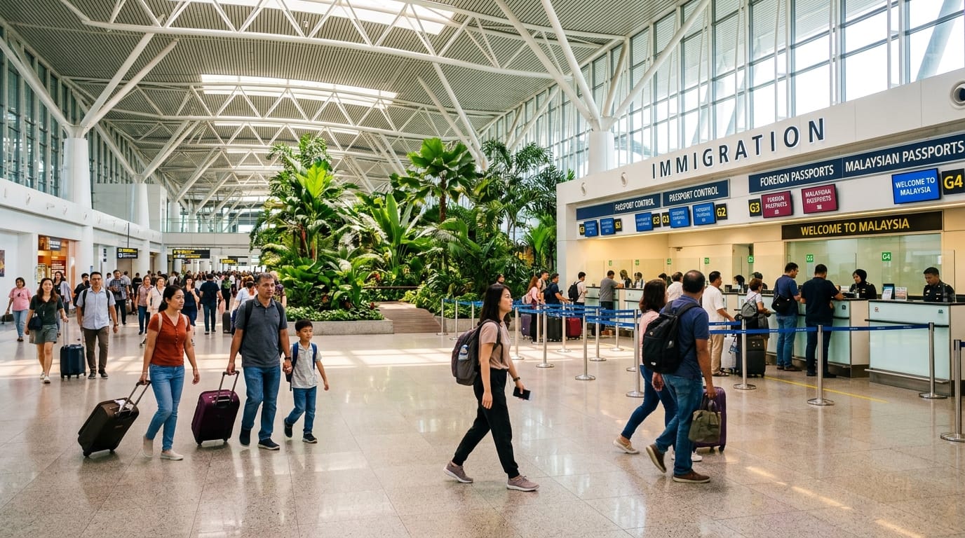 مطار كوالالمبور KLIA ختم دخول ماليزيا