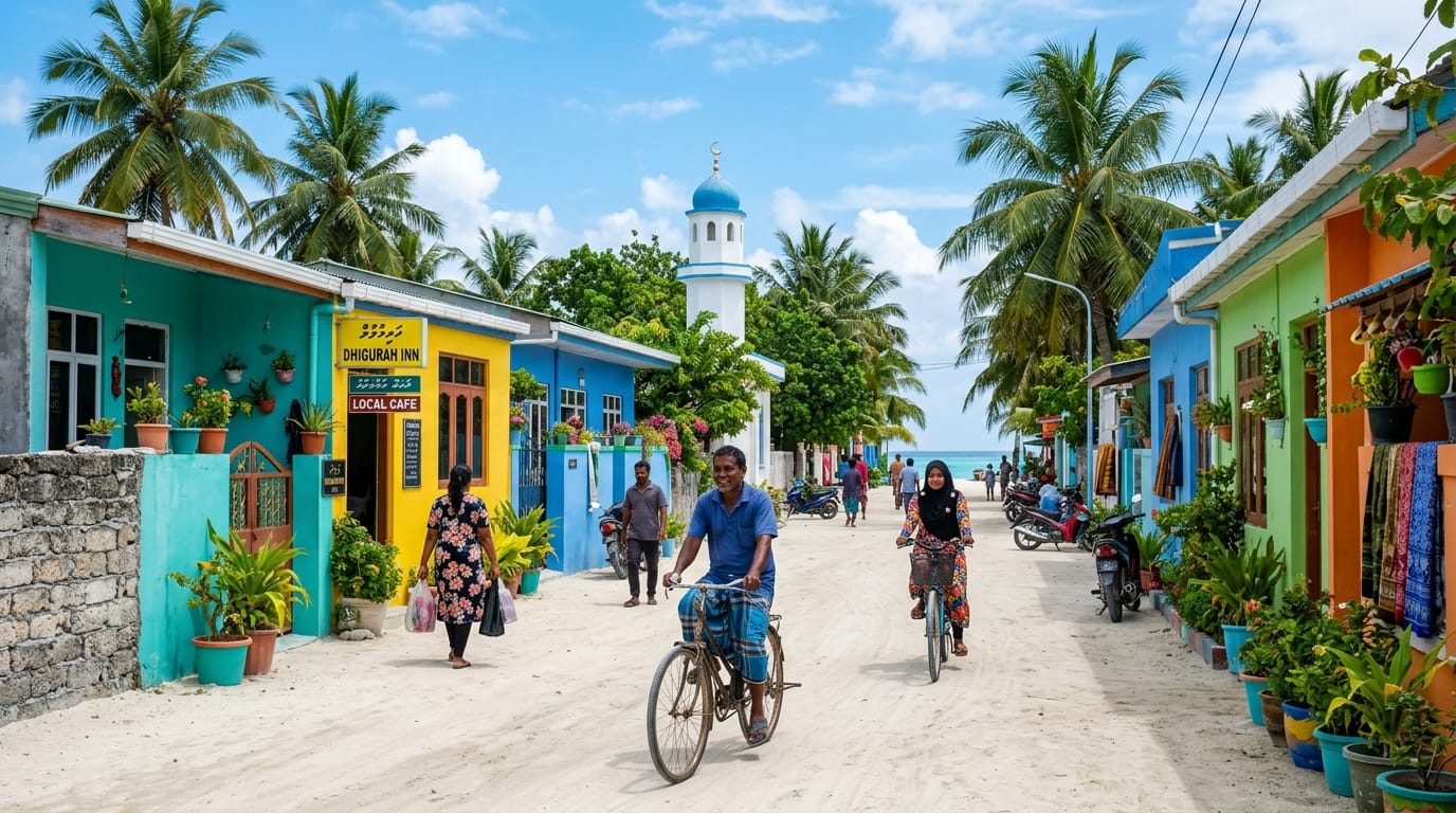 جزر المالديف المحلية الجزر العامة كبديل اقتصادي للمنتجعات