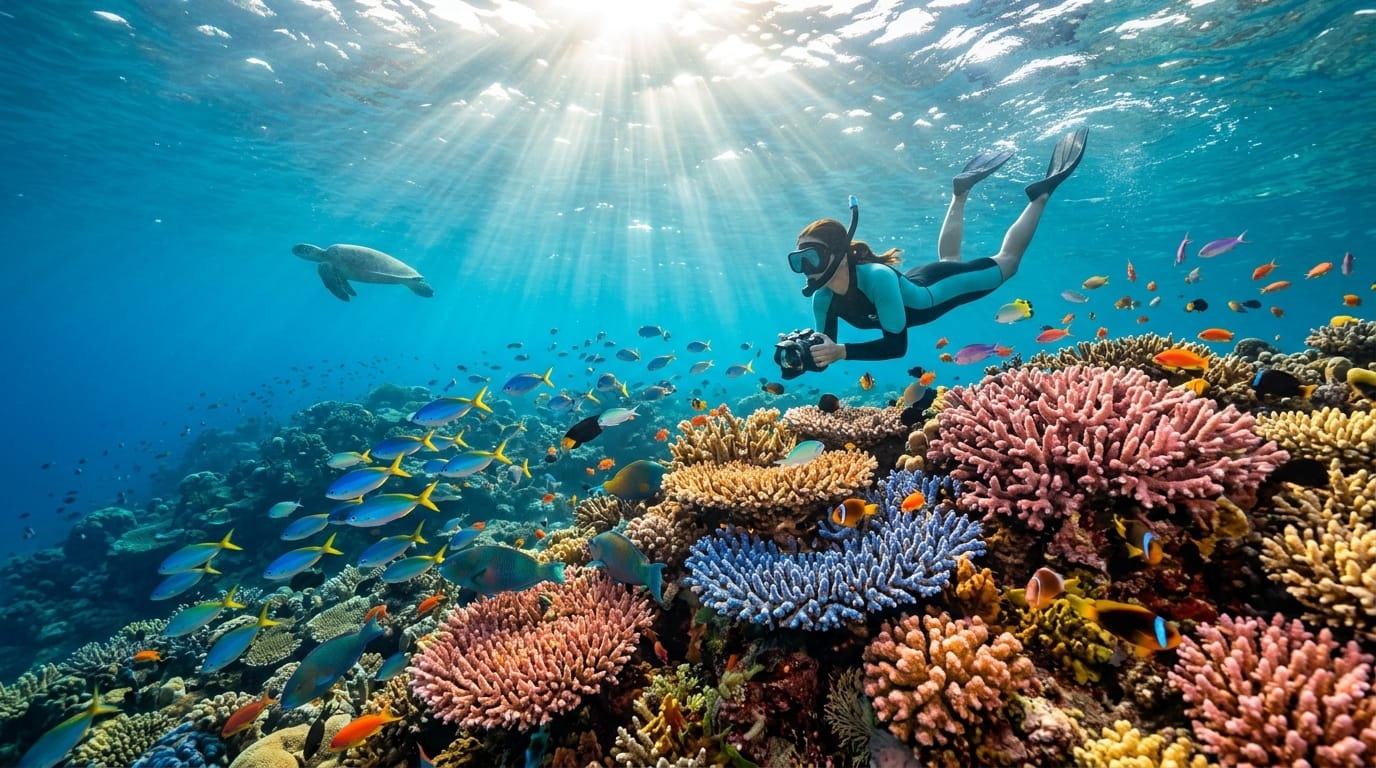الغوص والسنوركلينج في المالديف - الشعاب المرجانية والأسماك الملونة