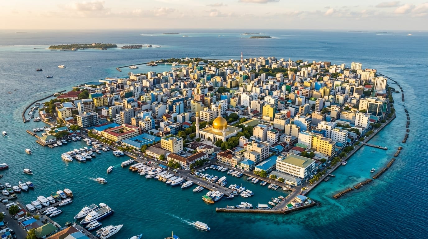 عاصمة المالديف ماليه ومسجد السلطان محمد ثكورو