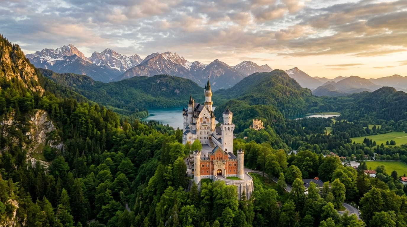قلعة نويشفانشتاين في بافاريا ألمانيا - وجهة سياحية للمصريين