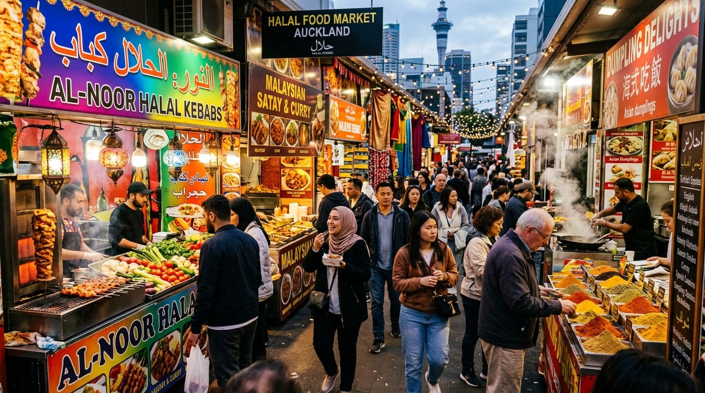 أكل حلال نيوزيلاندا مطاعم مسلمين