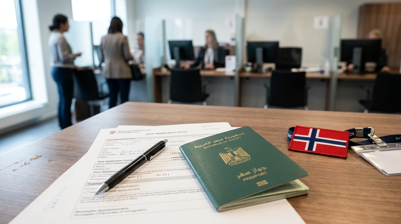 باسبور مصري على مكتب VFS Global القاهرة لتقديم فيزا النرويج