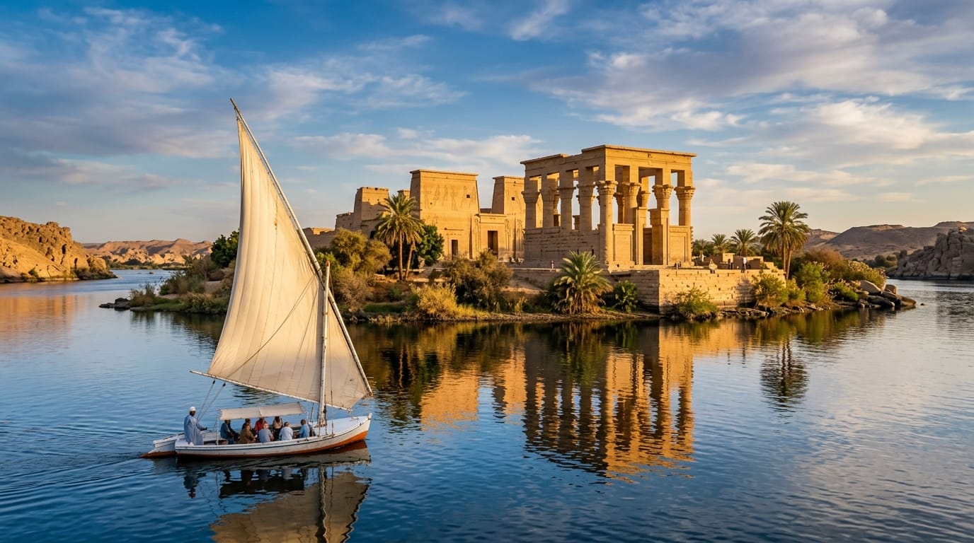 معبد فيلة في أسوان على جزيرة في النيل