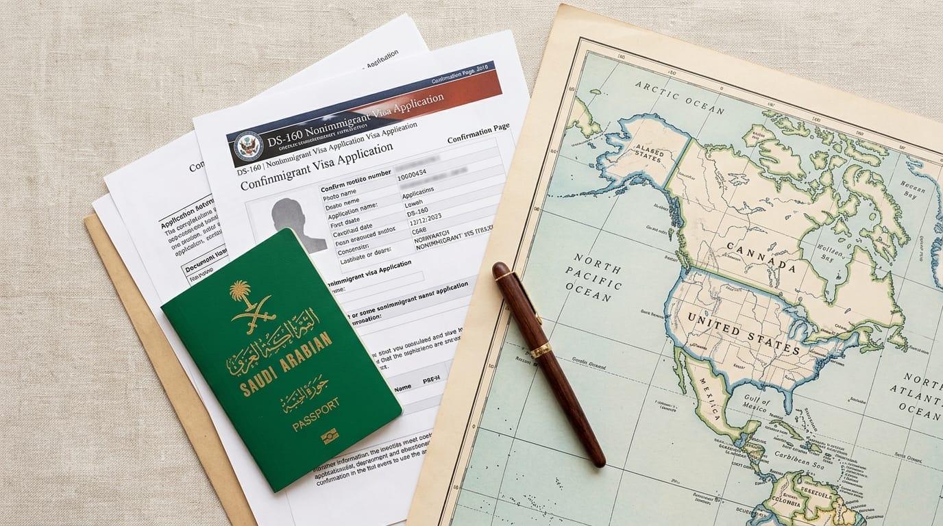 جواز السفر السعودي وأوراق التقديم على فيزا أمريكا