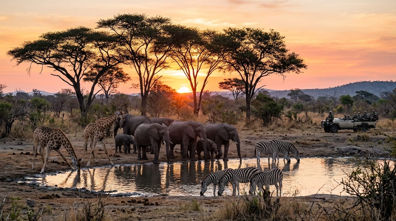 فيزا جنوب أفريقيا للمصريين 2026 - رحلة سفاري في حديقة كروجر