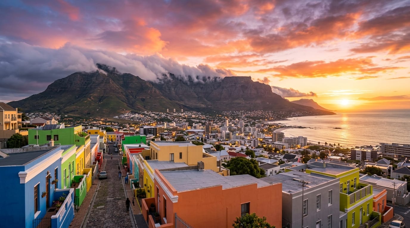 فيزا جنوب أفريقيا للمصريين 2026 - منظر جبل تيبل ماونتن في كيب تاون