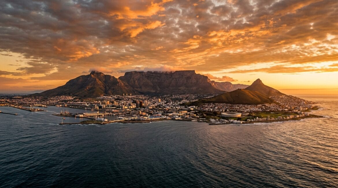 فيزا جنوب أفريقيا للمصريين 2026 منظر كيب تاون و جبل تيبل