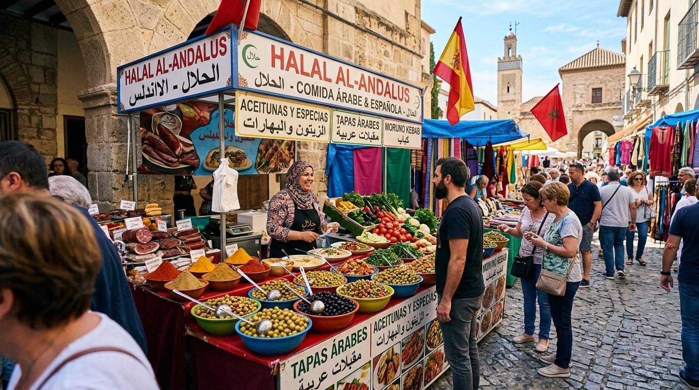 أكل حلال إسبانيا مطاعم عرب مسلمين