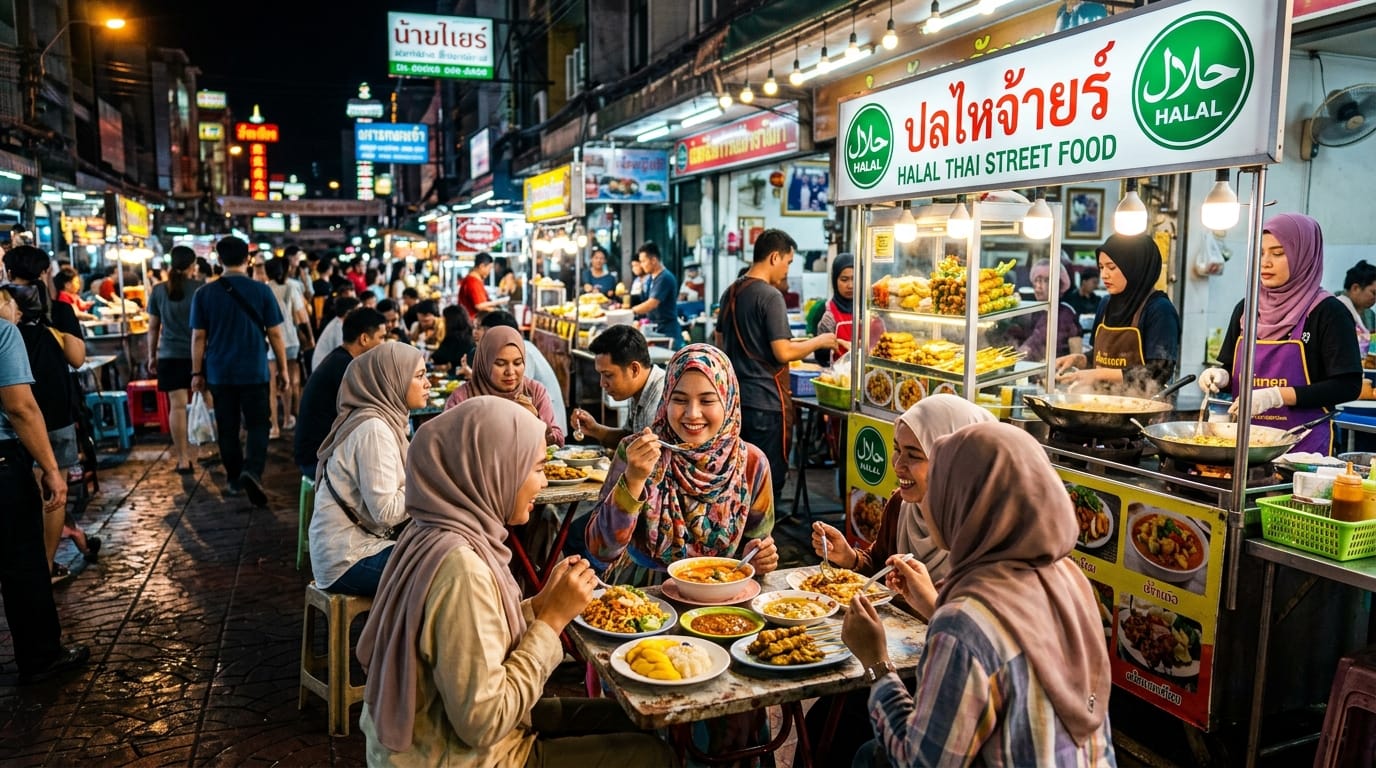 الأكل الحلال في تايلاند للمسافرين العرب والمصريين 2026