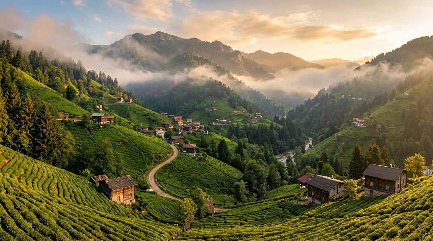 مرتفعات أيدر طرابزون والمراعي الخضراء