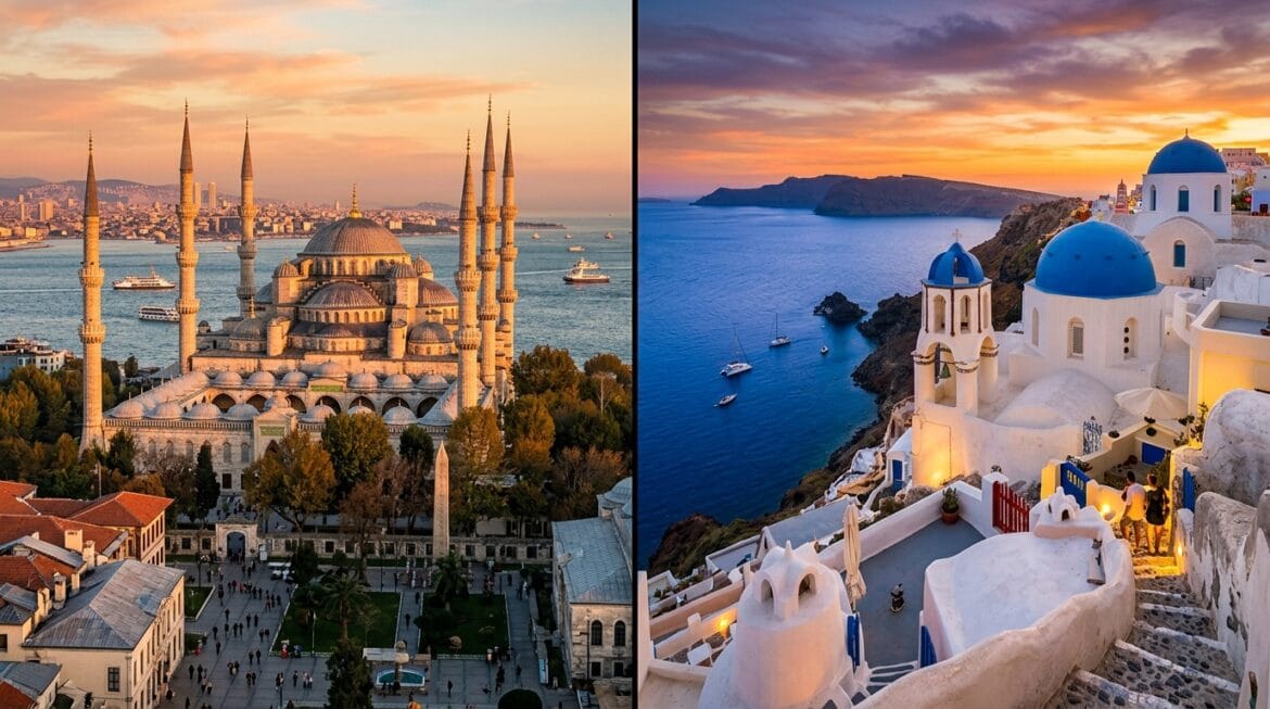 تركيا ولا اليونان 2026- مقارنة تركيا واليونان للسفر العائلي 2026