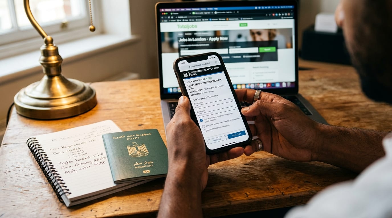 شخص يستخدم التطبيق الرسمي للهيئة الاتحادية للهوية والجنسية ICP في الإمارات على هاتفه