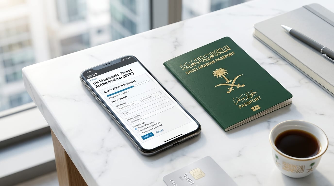 تطبيق UK ETA على الموبايل لتقديم طلب فيزا بريطانيا للسعوديين