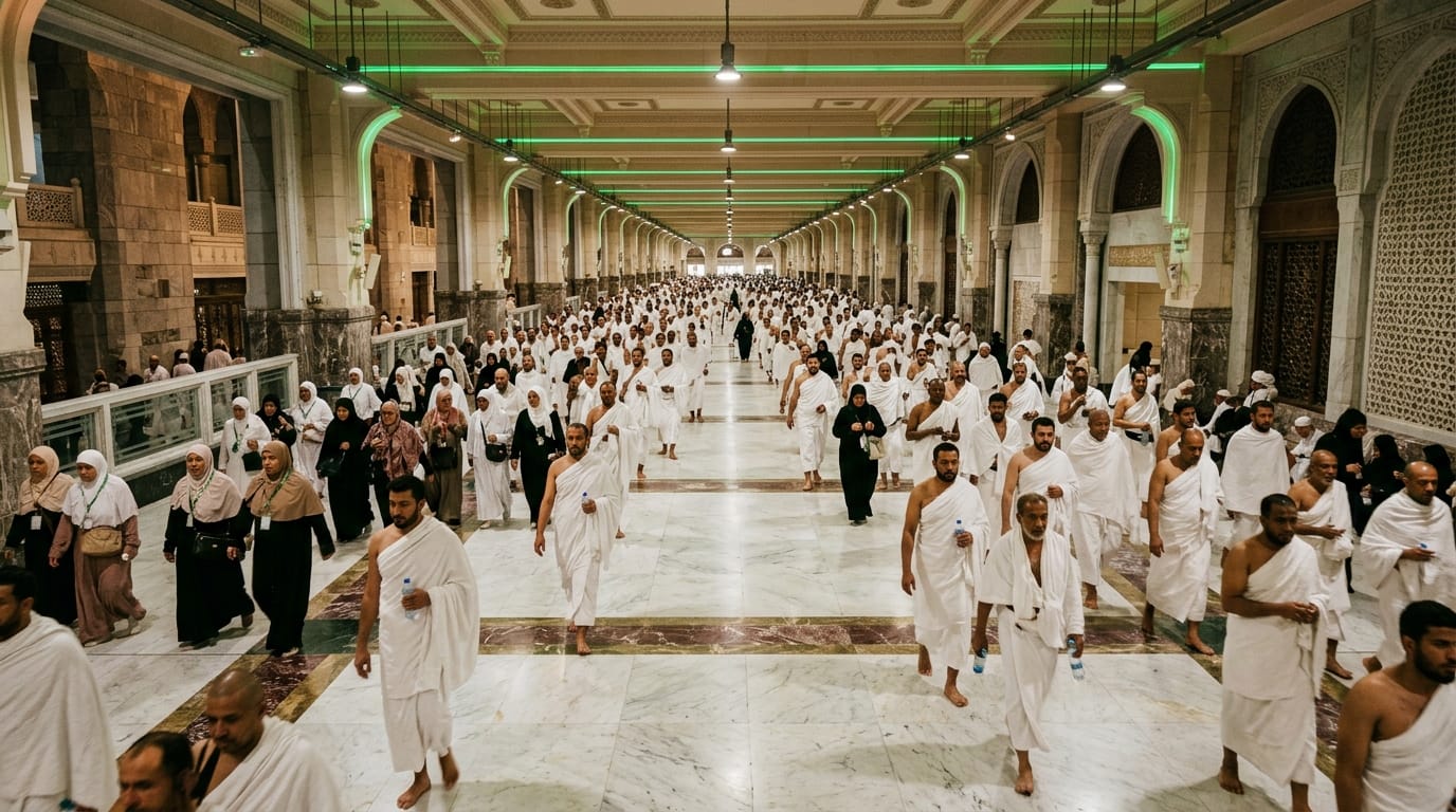 العمرة المصغرة - السعي بين الصفا والمروة داخل الحرم