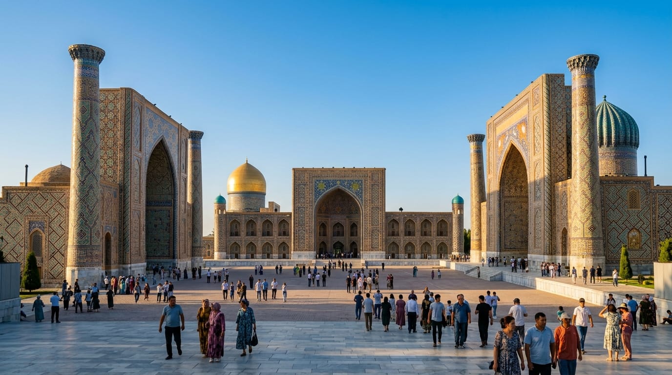 فيزا أوزباكستان 2026 - ميدان ريجستان سمرقند