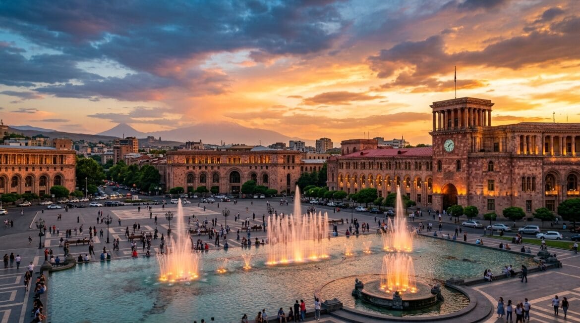 فيزا أرمينيا للمصريين 2026 - ميدان الجمهورية في يريفان